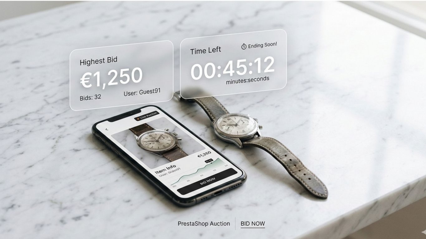 Prestashop auction module